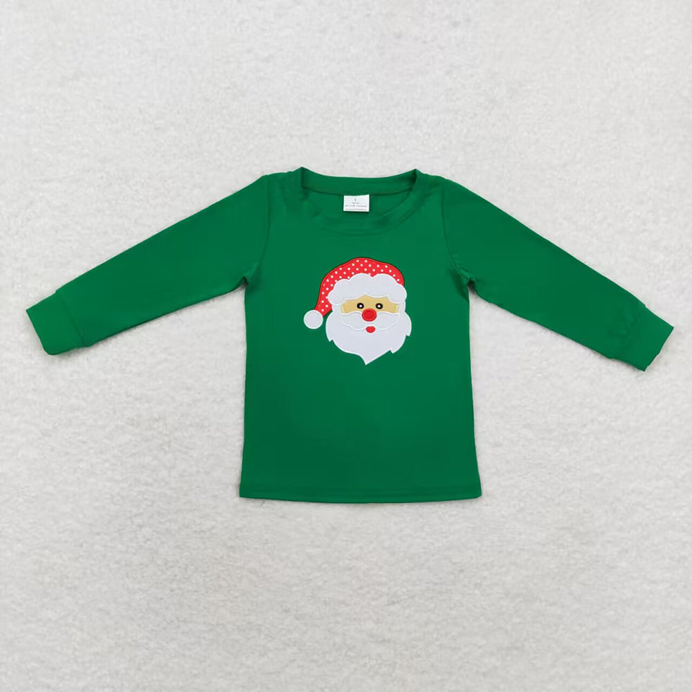 Sibling Boys Girls Embroidery Santa Ducks Dogs Gingerbread Christmas Shirt Tops