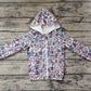 Pre-order Baby Boy Long Sleeves Grey Camo Hooded Zipper Jackets Tops