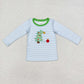 Sibling Boys Kids Long Sleeves Embroidery Christmas Shirt Tops RTS
