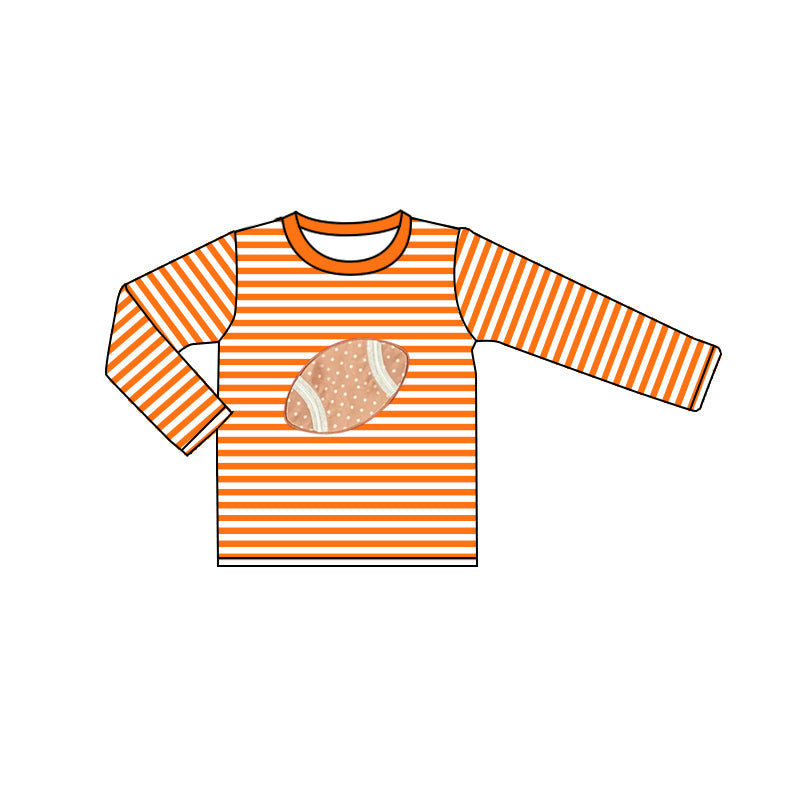 Pre-order Baby Boy Football Orange Stripes Long Sleeves Shirt