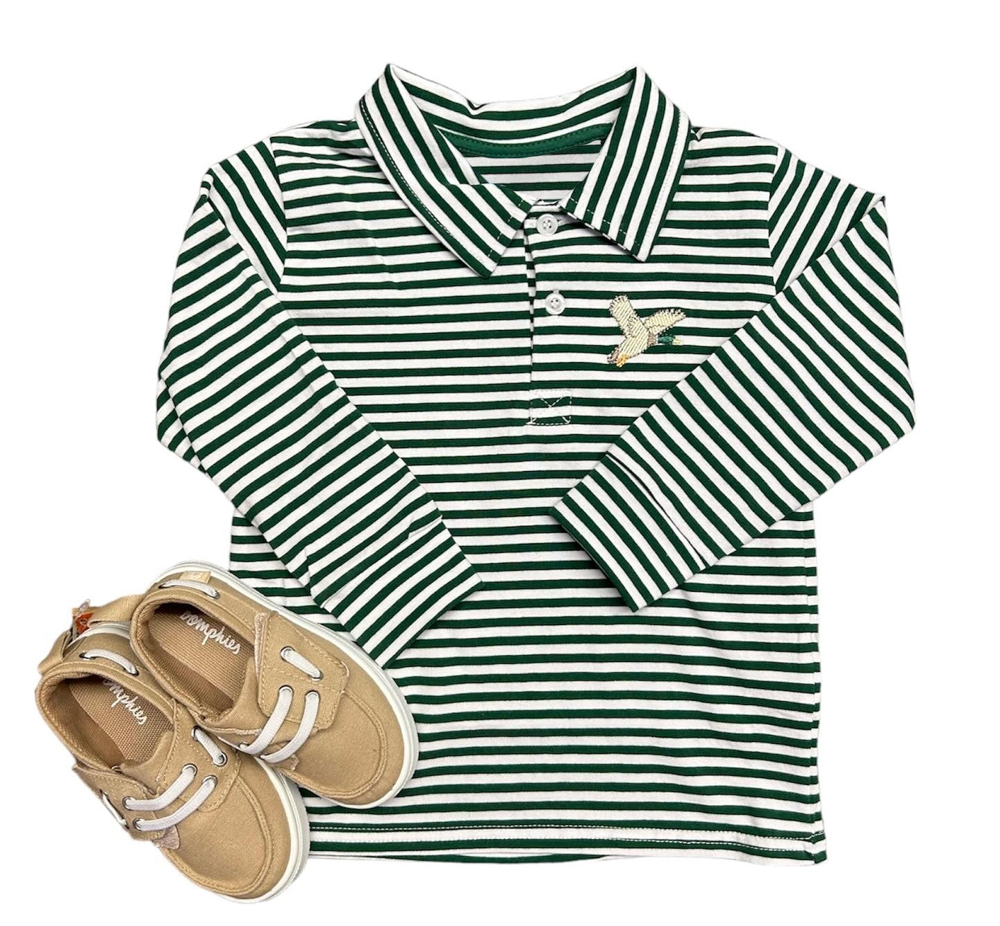 Pre-order Baby Boy Stripes Mallard Ducks Pullover Tops