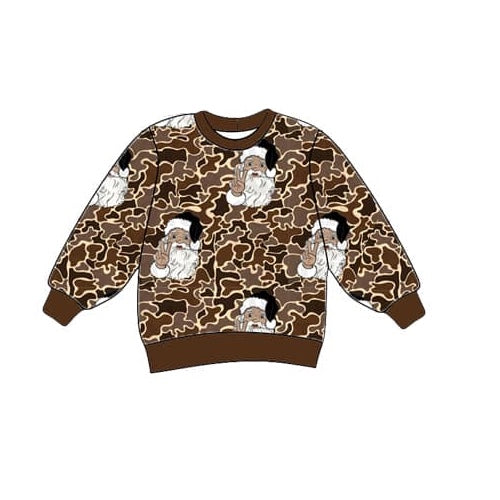 Pre-order Baby Kids Long Sleeves Santa Christmas Camo Shirt