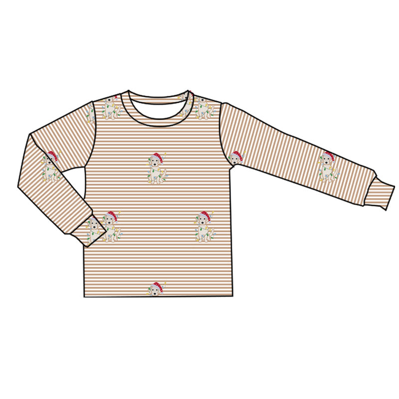Pre-order Baby Boy Long Sleeves Christmas Dogs Shirt Tops