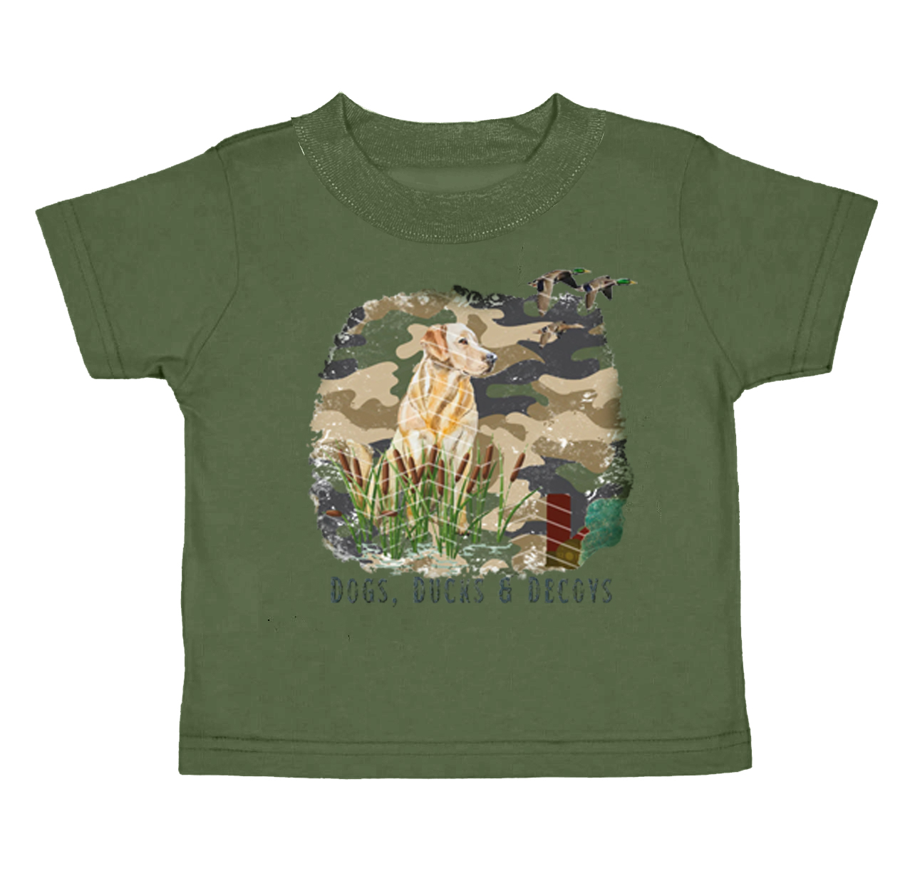 Pre-order Baby Boy Short Sleeves Ducks Dogs Green Shirt