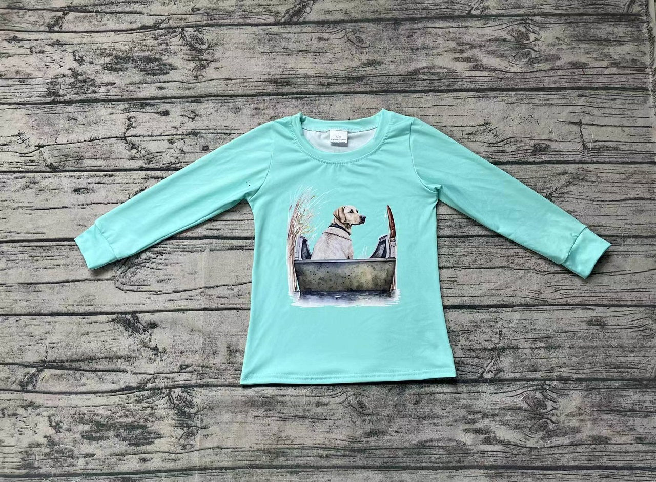 Baby Boy Kids Long Sleeves Dog Hunting Fishing Shirt