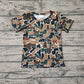 Baby Boy Kids Short Sleeves Brown Camo Tee Shirt