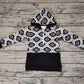 Baby Boy Long Sleeves Western Aztec Hoodie Black Pocket Pullover Tops