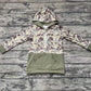 Baby Boy Long Sleeves Camo Green Pocket  Hoodie Pullover Tops