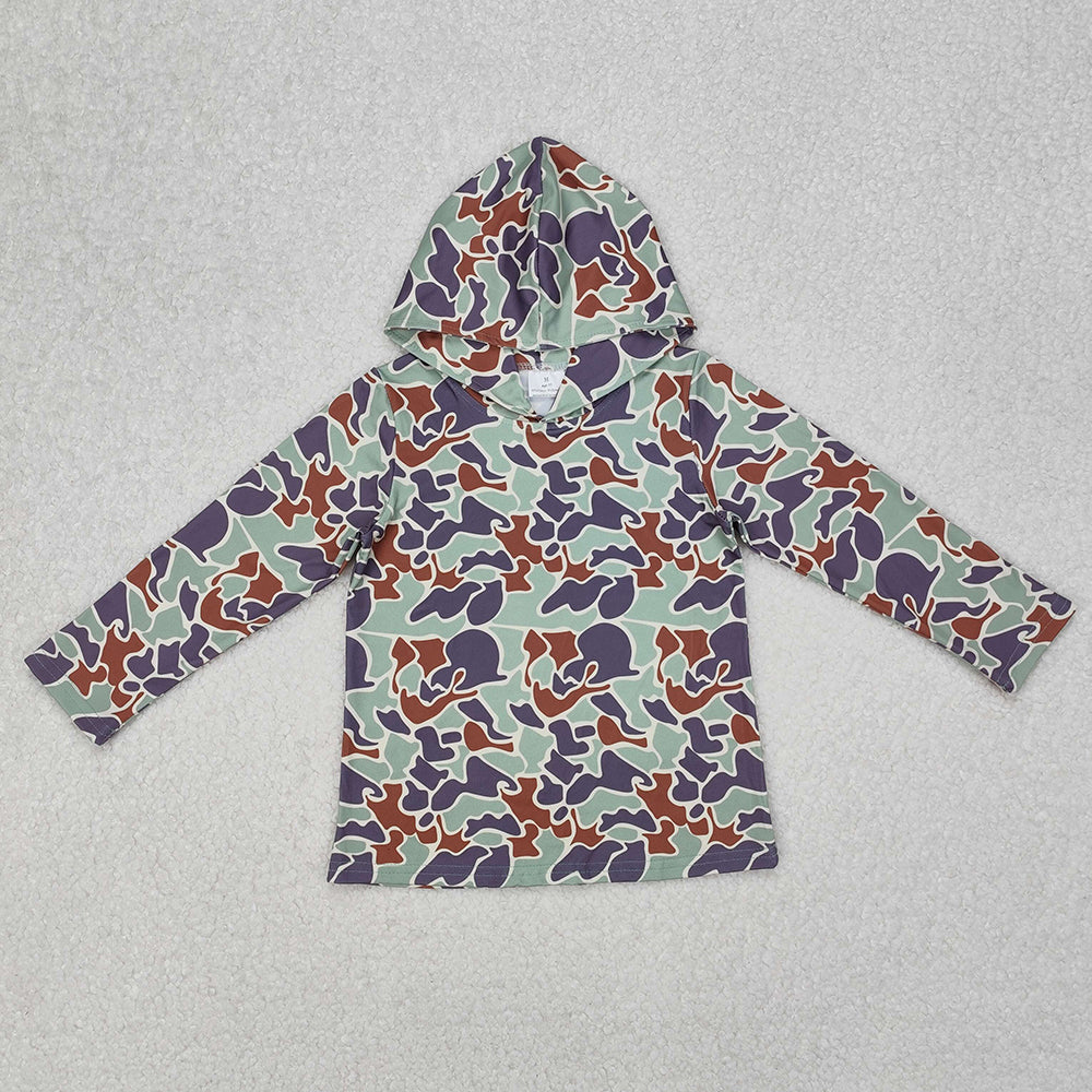 Sibling Boys Kids Camo Long Sleeves Hoodie Shirts Hunting Pullover Tops