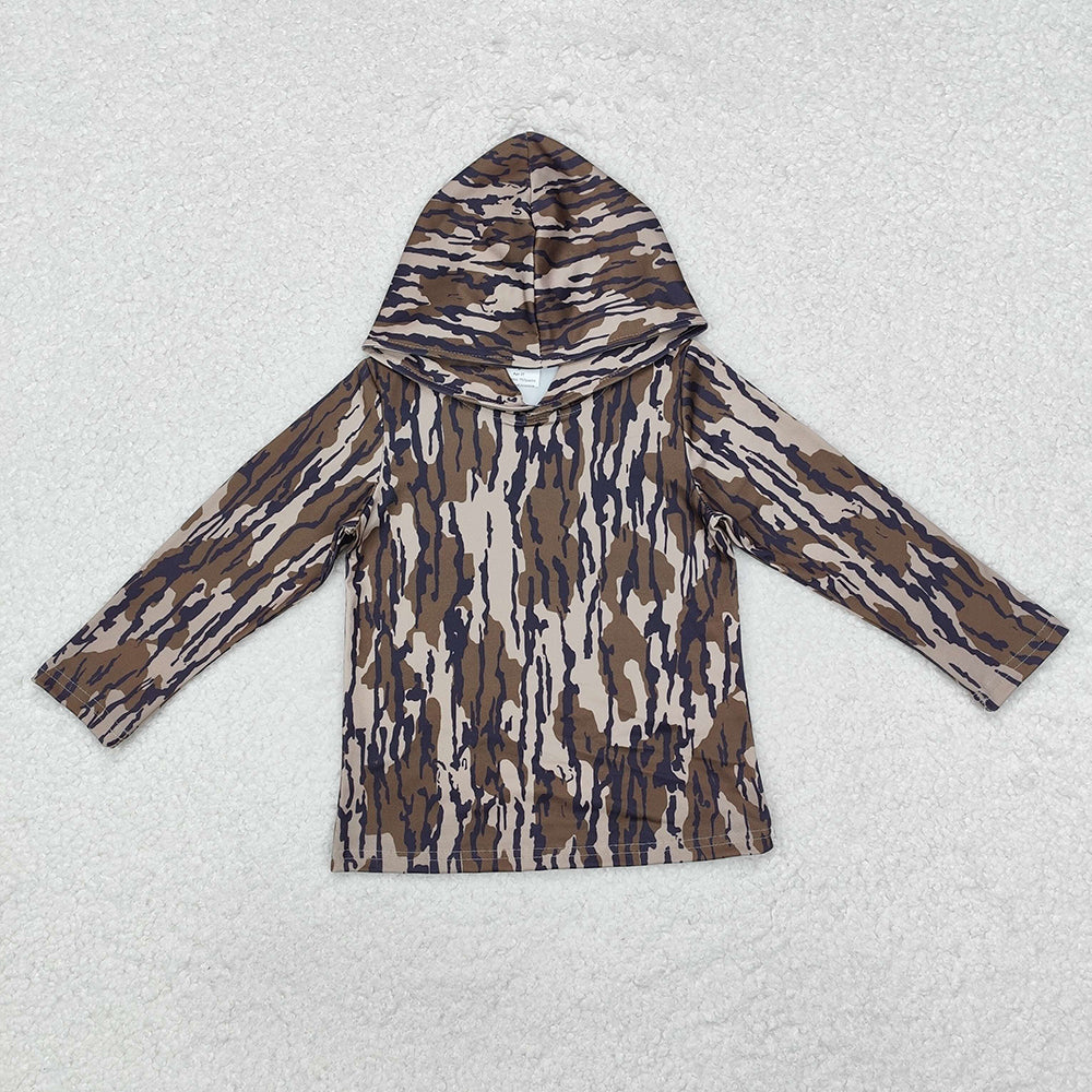 Sibling Boys Kids Camo Long Sleeves Hoodie Shirts Hunting Pullover Tops
