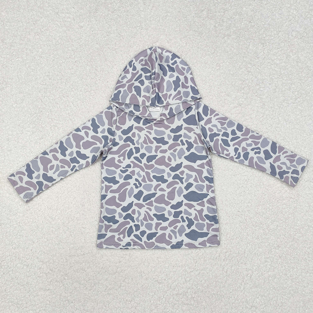 Sibling Boys Kids Camo Long Sleeves Hoodie Shirts Hunting Pullover Tops