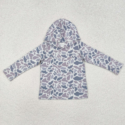 Sibling Boys Kids Camo Long Sleeves Hoodie Shirts Hunting Pullover Tops