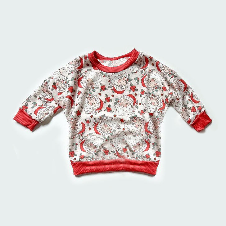 Pre-order Baby Kids Toddler Christmas Santa Long Sleeves Tee Shirt