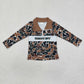 Baby Boy Long Sleeves Embroidery Camo Zipper Sibling Pullover Shirt Tops RTS