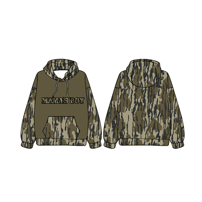 Pre-order Children Toddler Mama's Boy Hoodie Hunting Camo Pullover Tops