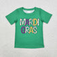 Sibling Baby Boys Girls Short Sleeves Shirts Tops Mardi Gras Clothes RTS