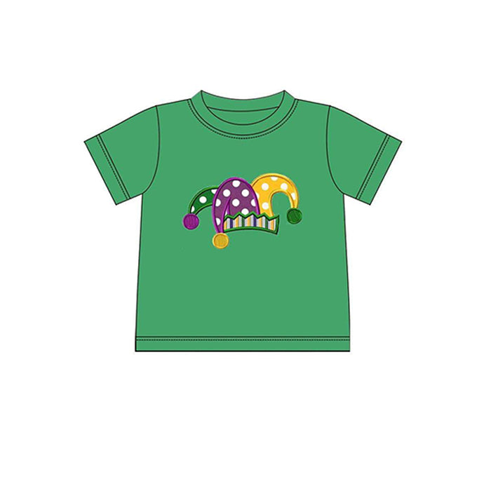 Pre-order Baby Boy Short Sleeves Mardi Gras Hat Tee Shirt