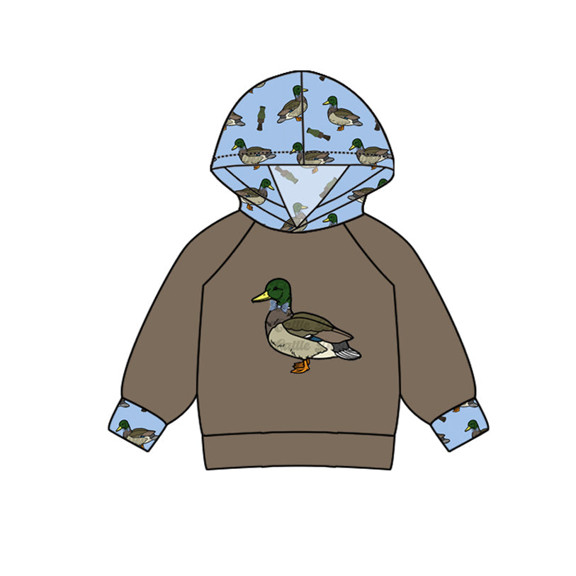 Pre-order Baby Boy Long Sleeves Duck Hoodie Tops Shirt