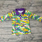 Baby Boy Long Sleeves Mardi Gras Camo Shirt Tops