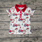 Baby Boy Short Sleeves Farm Trucks Shirt Tops