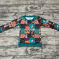 Baby Boy Long Sleeves Western Cactus Cow Shirt Tops