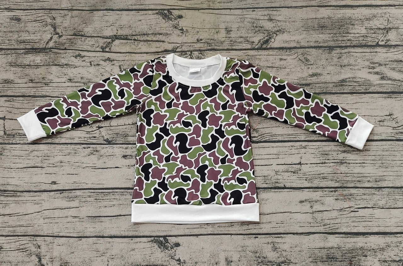 Baby Boy Long Sleeves Green Camo Shirt Pullover