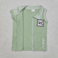 Baby Kids Toddler Sleeveless Embroidery Deer Dog Duck Pockets Sibling Zipper Tops