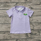 RTS Baby Boy Short Sleeves Mardi Gras Purple Stripes Tee Shirt Tops