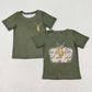 Colors (1-8) Baby Boy Short Sleeves Dog Deer Ducks Sibling Hunting Shirt Tops