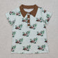 Sibling Kids Boys Short Sleeves Dogs Ducks Deer Buttons Hunting Shirts Tops