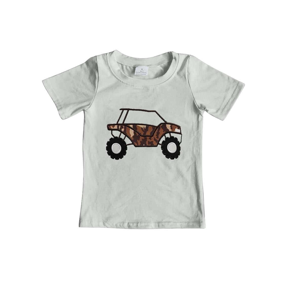 Preorder Baby Boy Kids Toddler Short Sleeves Camo Truck Tee Shirt Tops ( Moq 5 )