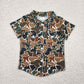 Baby Boy Short Sleeves Buttons Pockets Camo Shirt Sibling Clothes Tops RTS