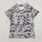 Baby Boy Short Sleeves Camo Buttons Shirt Sibling Tops Romper RTS