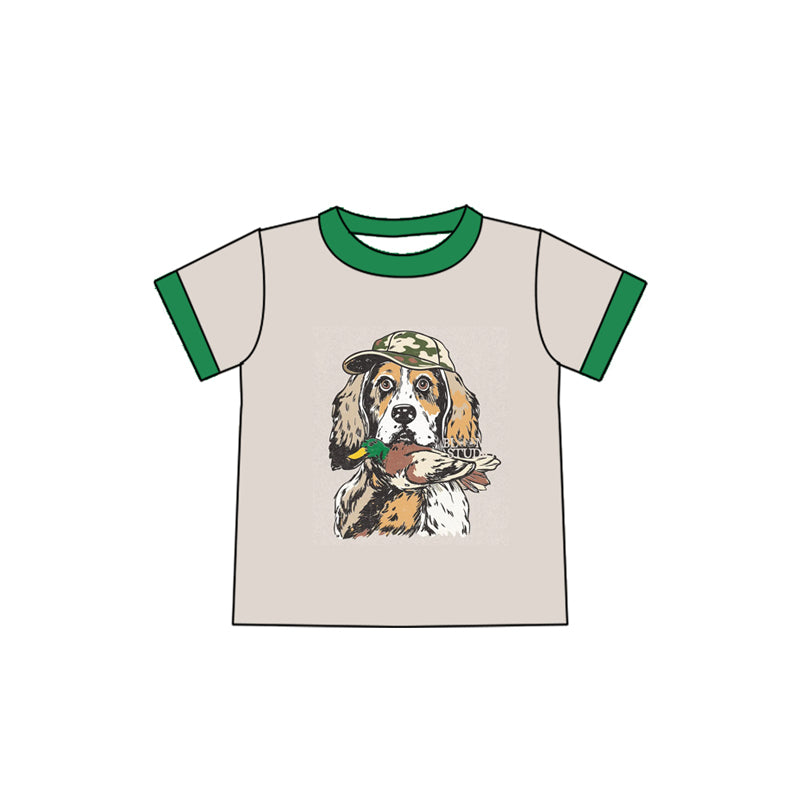 Preorder Baby Boy Short Sleeves Duck Dog Shirt Tops ( Moq 5 )
