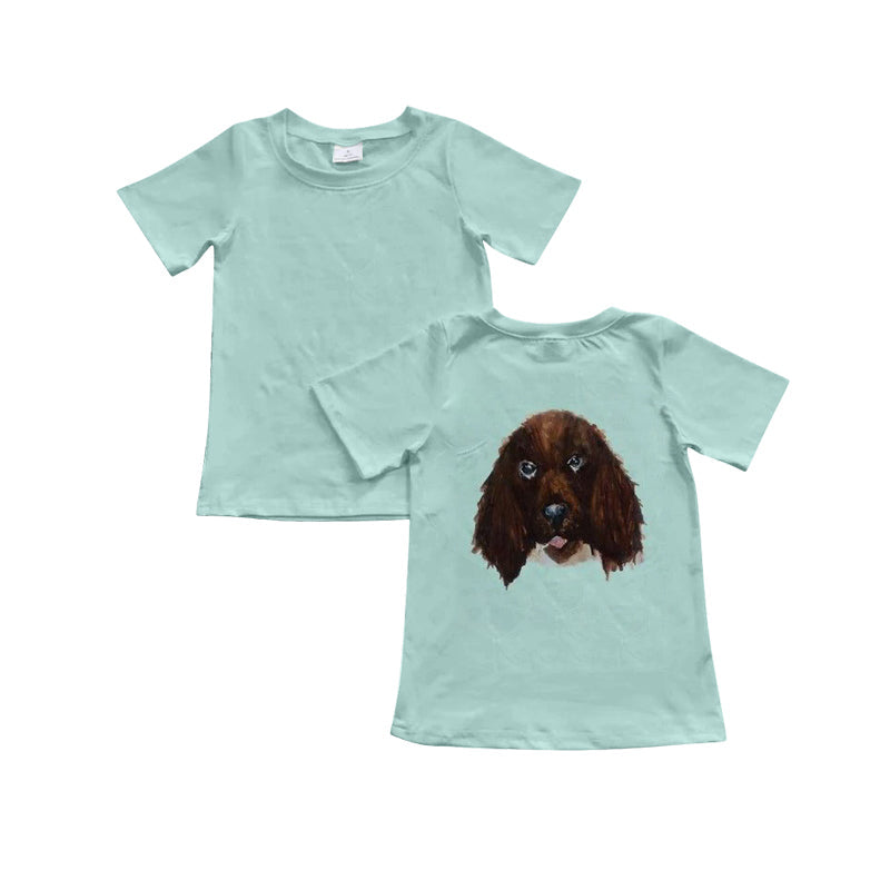 Preorder Baby Boy Short Sleeves Dog Shirt Tops ( Moq 5 )