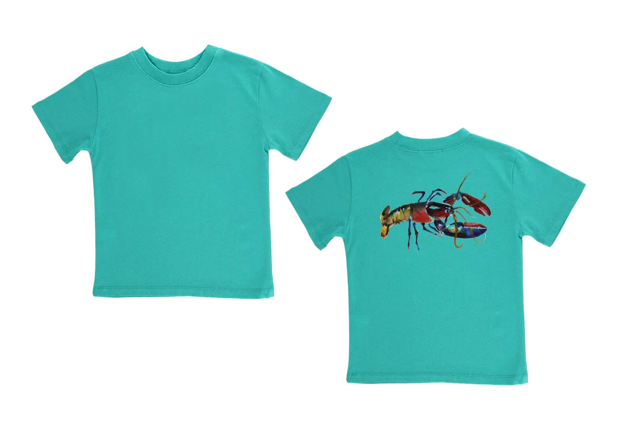 Preorder Baby Boy Short Sleeves Crayfish Shirt Tops ( Moq 5 )