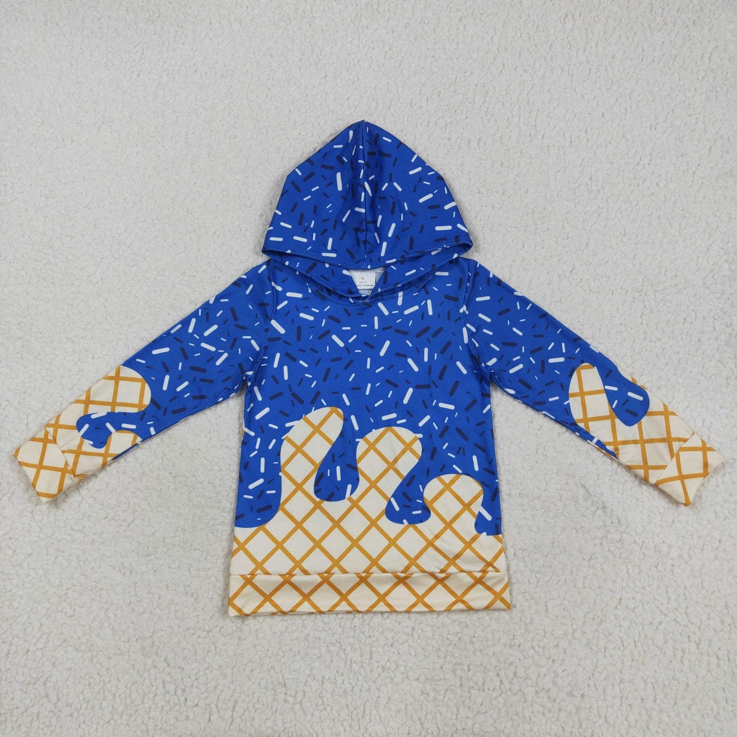 Sibling Boys Girls Blue Sprinkles Drips Hoodie Shirt Jogger Pants Dress RTS