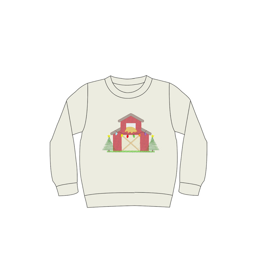 ( Moq 5 ) Preorder Baby Kids Long Sleeves Lights House Christmas Shirt Tops