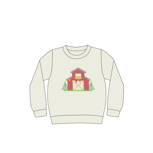 ( Moq 5 ) Preorder Baby Kids Long Sleeves Lights House Christmas Shirt Tops