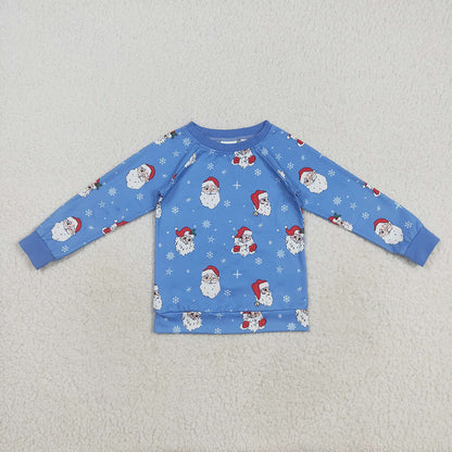 Baby Boy Girl Long Sleeves Santa Christmas Shirt Sibling Tops Clothes RTS