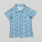 Sibling Baby Boys Kids Short Sleeves Buttons Shirts Cardigan Tops Camo Print Clothes RTS