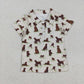 Sibling Kids Boys Short Sleeves Dogs Ducks Deer Buttons Hunting Shirts Tops