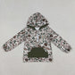 Sibling Baby Boy Long Sleeves Embroidery Dogs Ducks Hoodie Zipper Camo Shirt RTS