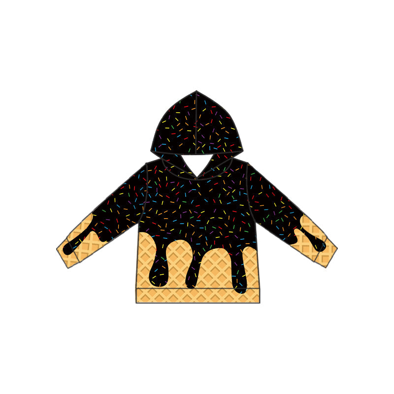 ( Moq 5 ) Preorder Baby Boy Long Sleeves Black Hoodie Drips Shirt