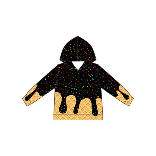 ( Moq 5 ) Preorder Baby Boy Long Sleeves Black Hoodie Drips Shirt