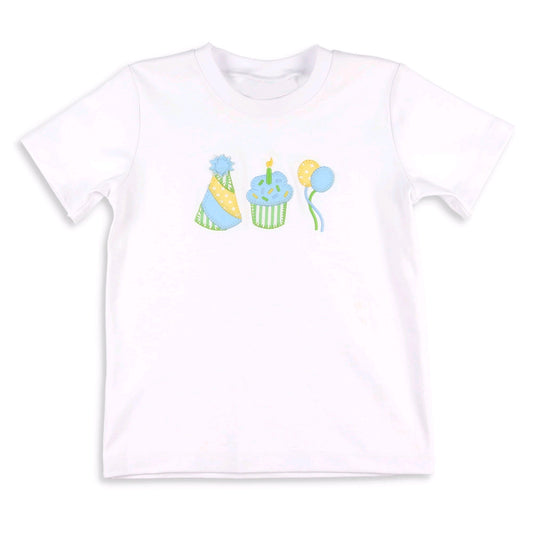 (Moq 5 ) Preorder Boys Kids Short Sleeves Happy Birthday Summer Shirt Tops