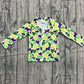 Baby Boys Kids Long Sleeves Camo Mardi Gras Zipper Pockets Pullover Shirt RTS