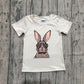 Baby Boys Short Sleeves Rabbit Camo Easter Tee Shirt Tops RTS