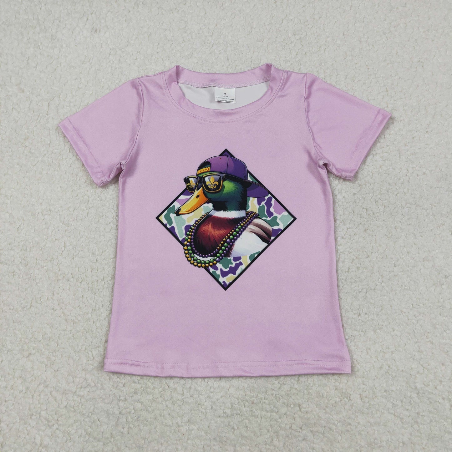 Sibling Baby Boys Girls Short Sleeves Shirts Tops Mardi Gras Clothes RTS