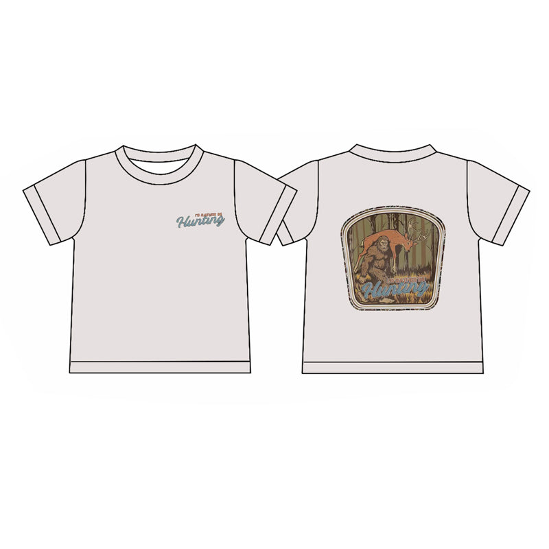( Moq 5 ) Preorder Baby Boys Short Sleeves Deer Hunting Tee Shirt Tops